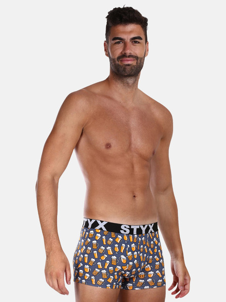 Styx Szürke férfi mintás boxeralsó Styx Sör