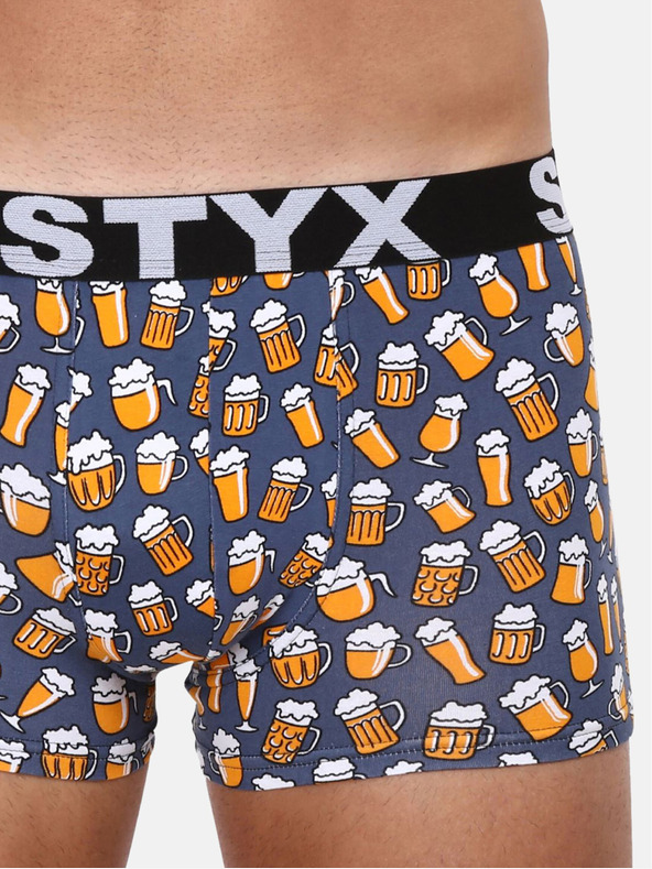 Styx Szürke férfi mintás boxeralsó Styx Sör