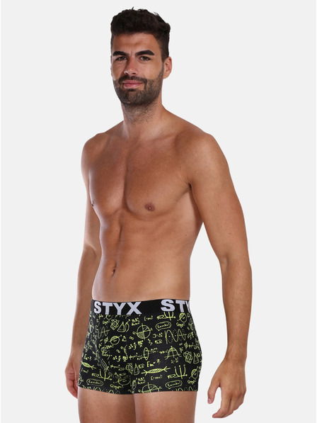 Styx Sárga és fekete férfi mintás boxeralsó Styx Physics