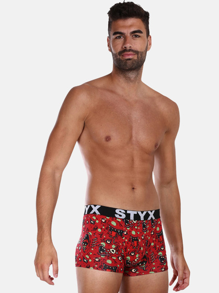 Styx Piros férfi mintás boxeralsó Styx Styx