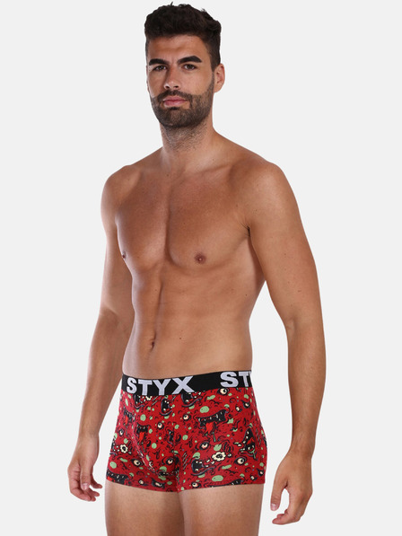 Styx Piros férfi mintás boxeralsó Styx Styx