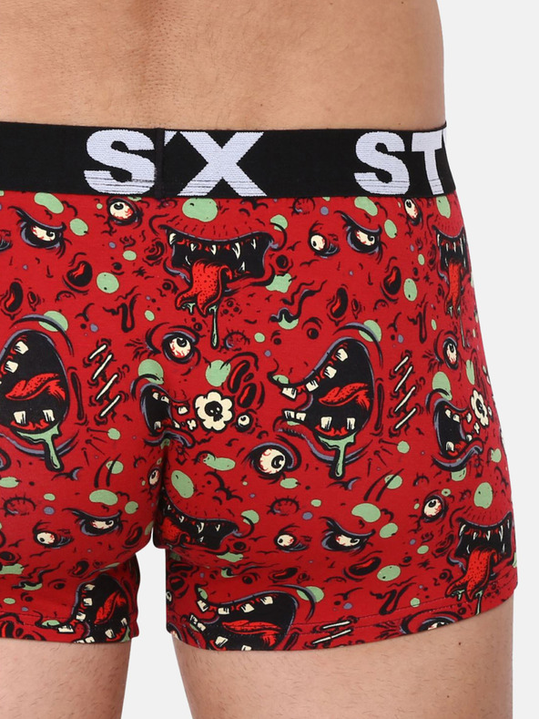 Styx Piros férfi mintás boxeralsó Styx Styx