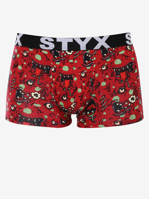Styx Piros férfi mintás boxeralsó Styx Styx
