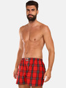 Styx Styx piros férfi kockás rövidnadrágok