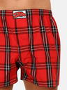 Styx Styx piros férfi kockás rövidnadrágok