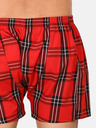 Styx Styx piros férfi kockás rövidnadrágok