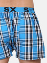 Styx Kék férfi kockás rövidnadrág Styx
