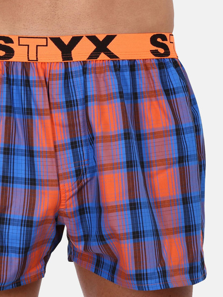 Styx Narancssárga és kék férfi Styx kockás rövidnadrág