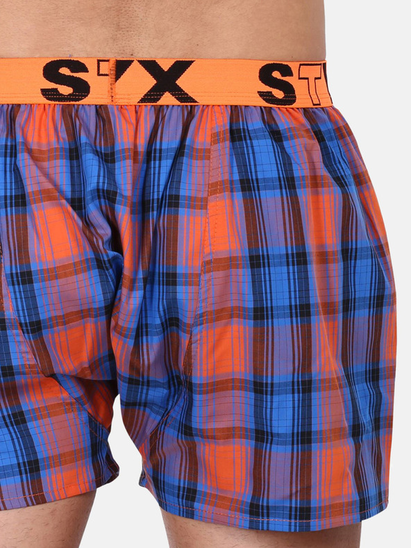 Styx Narancssárga és kék férfi Styx kockás rövidnadrág