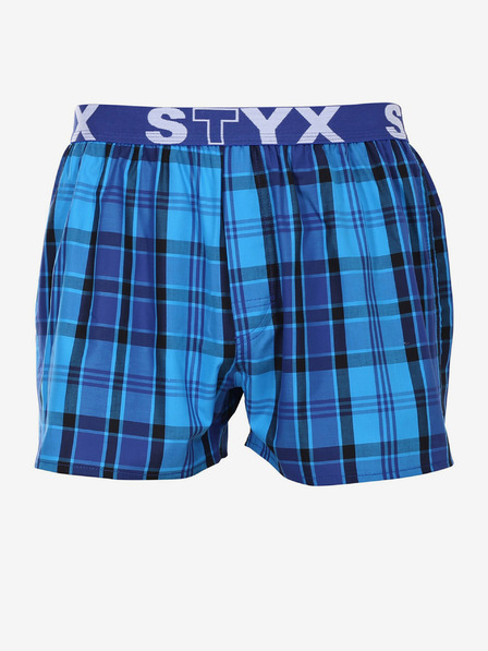 Styx Styx kék kockás férfi rövidnadrág