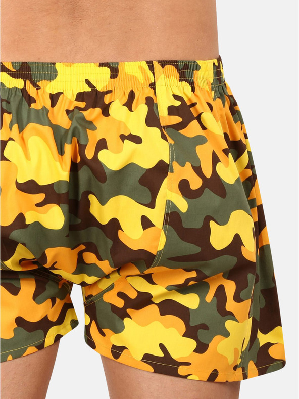 Styx Khaki-sárga férfi mintás boxeralsó Styx Styx