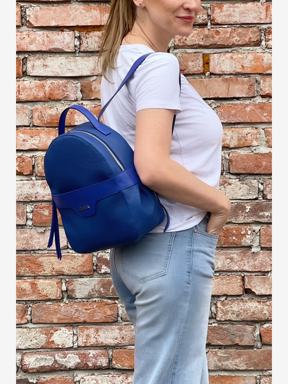Elega Kék Női bőr hátizsák Elega Festy