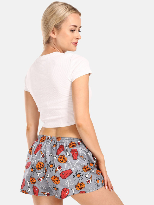 Styx Narancssárga és szürke női Styx Halloween koporsós rövidnadrág