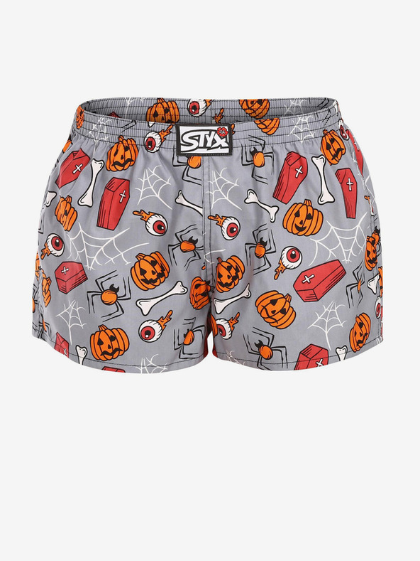 Styx Narancssárga és szürke női Styx Halloween koporsós rövidnadrág