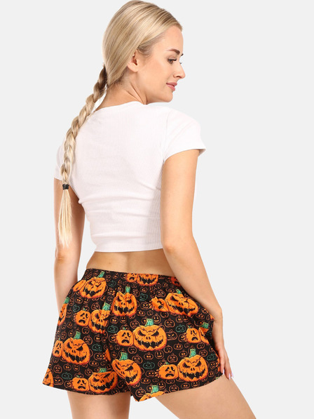 Styx Narancssárga és fekete női Styx Halloween rövidnadrág Tökösök