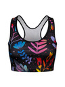 Dedoles Fekete női sportmelltartó Dedoles Neon virágok