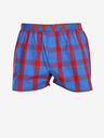 Styx Piros és kék férfi kockás rövidnadrág Styx