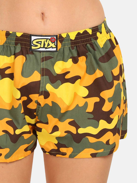 Styx Sárga női terepszínű rövidnadrág Styx art