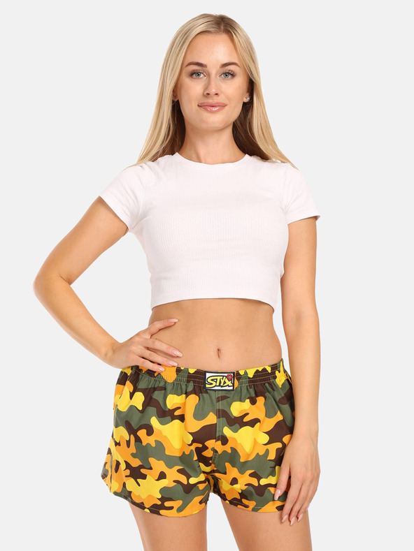 Styx Sárga női terepszínű rövidnadrág Styx art