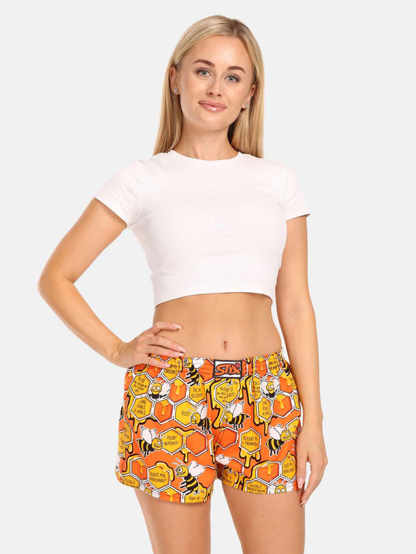 Styx Narancssárga női Styx art rövidnadrág Méhek