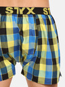Styx Sárga és kék férfi kockás rövidnadrág Styx