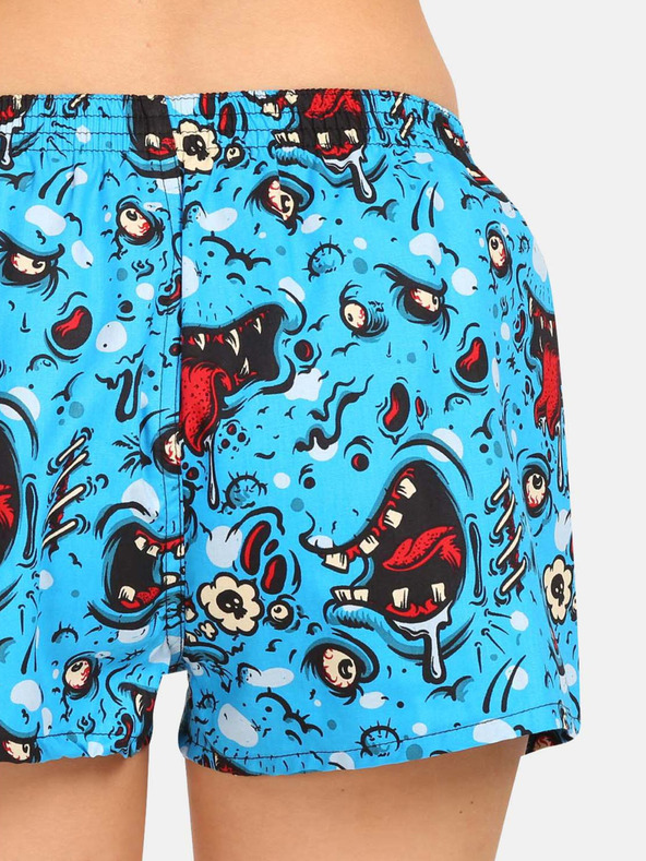 Styx Kék női mintás rövidnadrág Styx Art Zombie