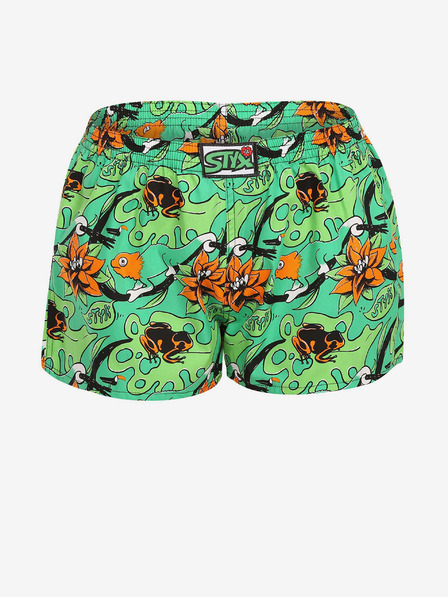 Styx Zöld női mintás rövidnadrág Styx art Tropic
