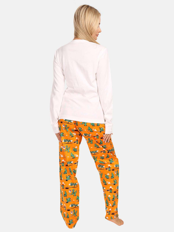 Styx Narancssárga és fehér női Styx Cactus pizsama