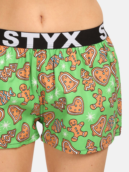 Styx Női rövidnadrág Styx art sport gumi karácsonyi mézeskalács pár