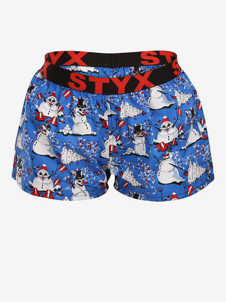 Styx Női Styx art sportgumi rövidnadrág karácsonyi hóemberek