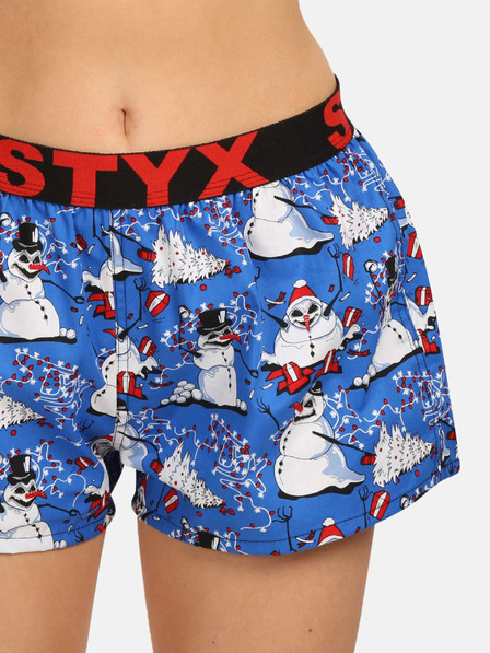 Styx Női Styx art sportgumi rövidnadrág karácsonyi hóemberek