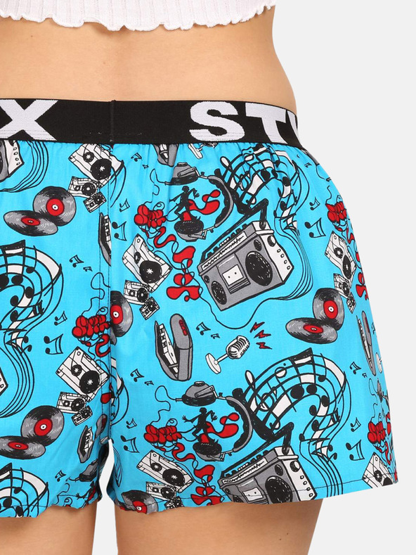 Styx Fekete és kék női mintás alvónadrág Styx Music Styx fekete és kék mintás alvónadrágja