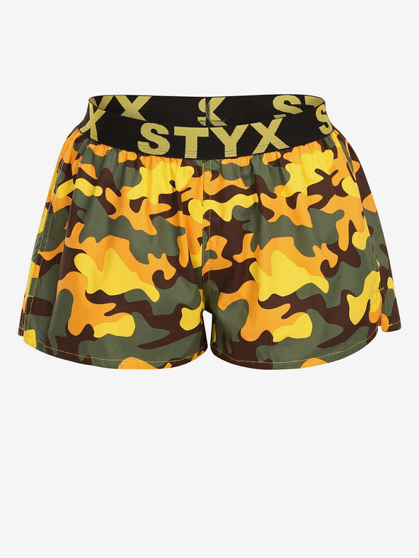 Styx Zöld és sárga női mintás alvónadrág Styx Camouflage Styx Camouflage