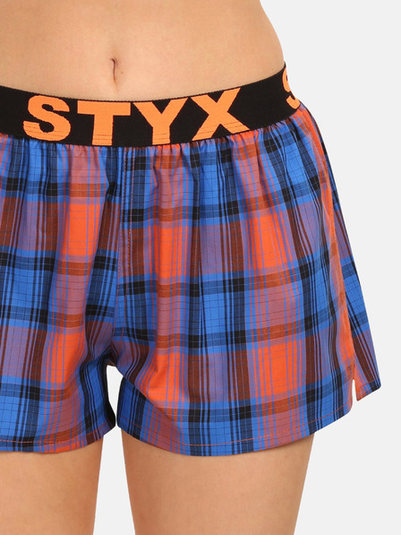 Styx Narancssárga és kék női kockás rövidnadrág Styx