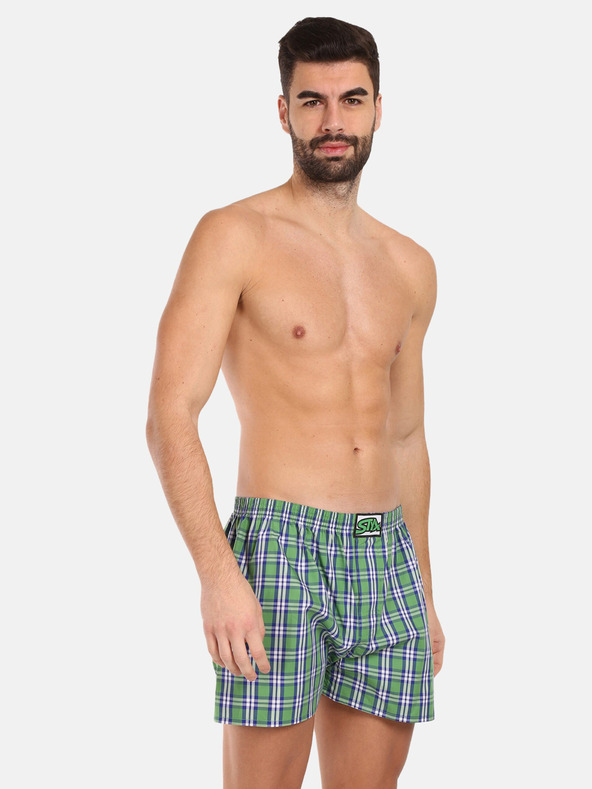 Styx Zöld férfi Styx kockás rövidnadrág