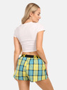 Styx Sárga női Styx kockás rövidnadrág