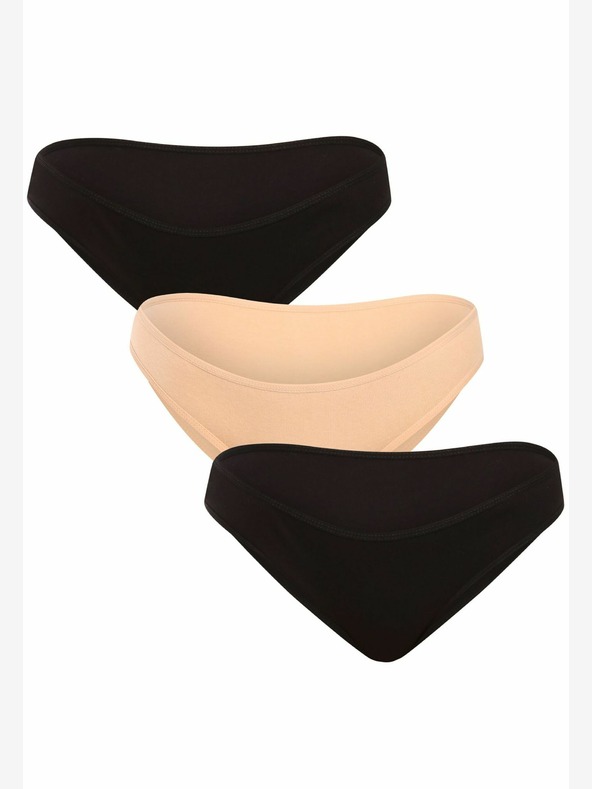 Nedeto Három női bugyiból álló készlet fekete és rózsaszín Nedeto