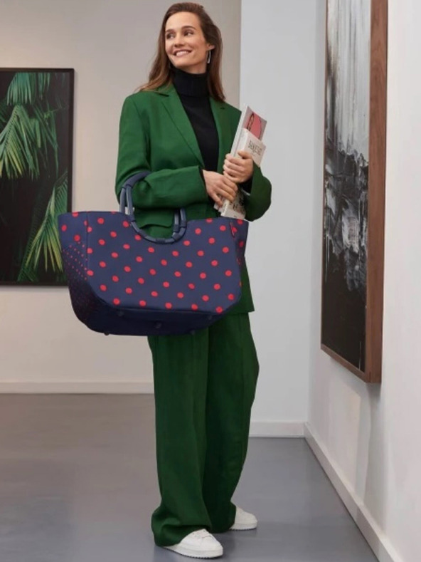 Reisenthel Sötétkék Női pöttyös táska Reisenthel Loopshopper L Keret Vegyes pöttyök