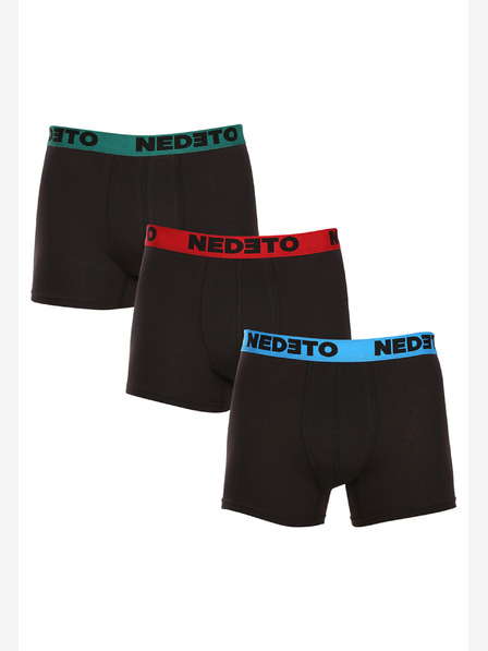 Nedeto Három darabos férfi boxeralsó készlet fekete színben Nedeto