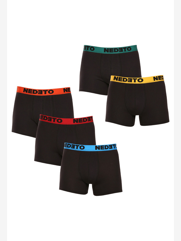 Nedeto Öt darabos férfi boxeralsó készlet fekete színben Nedeto