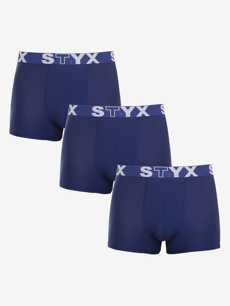 Styx Három darabos férfi boxeralsó készlet sötétkék színben STYX