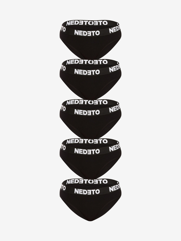 Nedeto Öt darabos készlet - Női Nedeto fekete bugyi