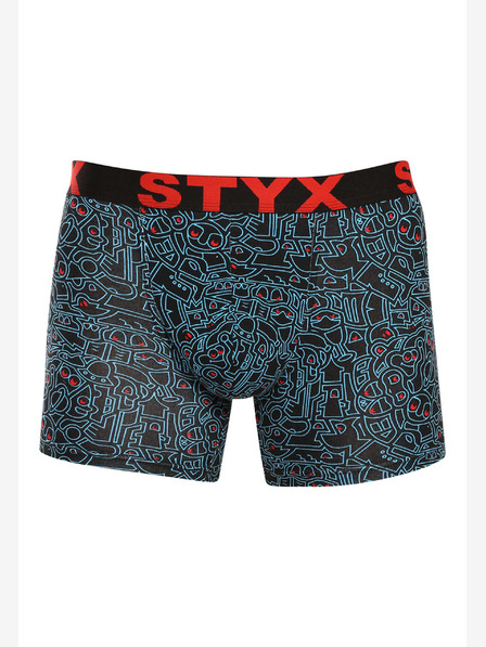 Styx Férfi Styx hosszú művészeti sportgumi firkás boxeralsó (U1256/2)
