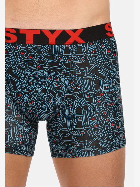Styx Férfi Styx hosszú művészeti sportgumi firkás boxeralsó (U1256/2)