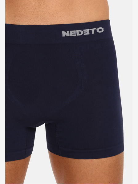 Nedeto Öt darabos férfi varrás nélküli bambusz boxeralsó készlet sötétkék színben Nedeto