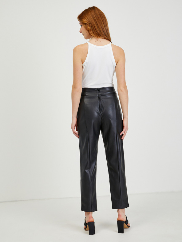 Orsay ORSAY fekete műbőr női nadrág