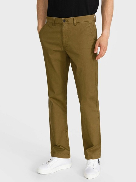GAP Nadrág essential khaki straight fit GapFlex GAP