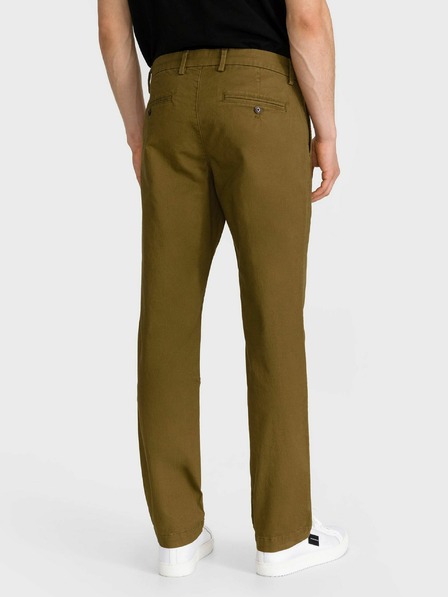 GAP Nadrág essential khaki straight fit GapFlex GAP