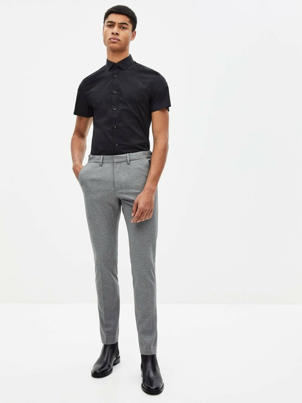 Celio Fekete férfi Celio Daslim rövid ujjú ing