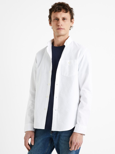 Celio Fehér férfi normál Celio Daxford pamut póló